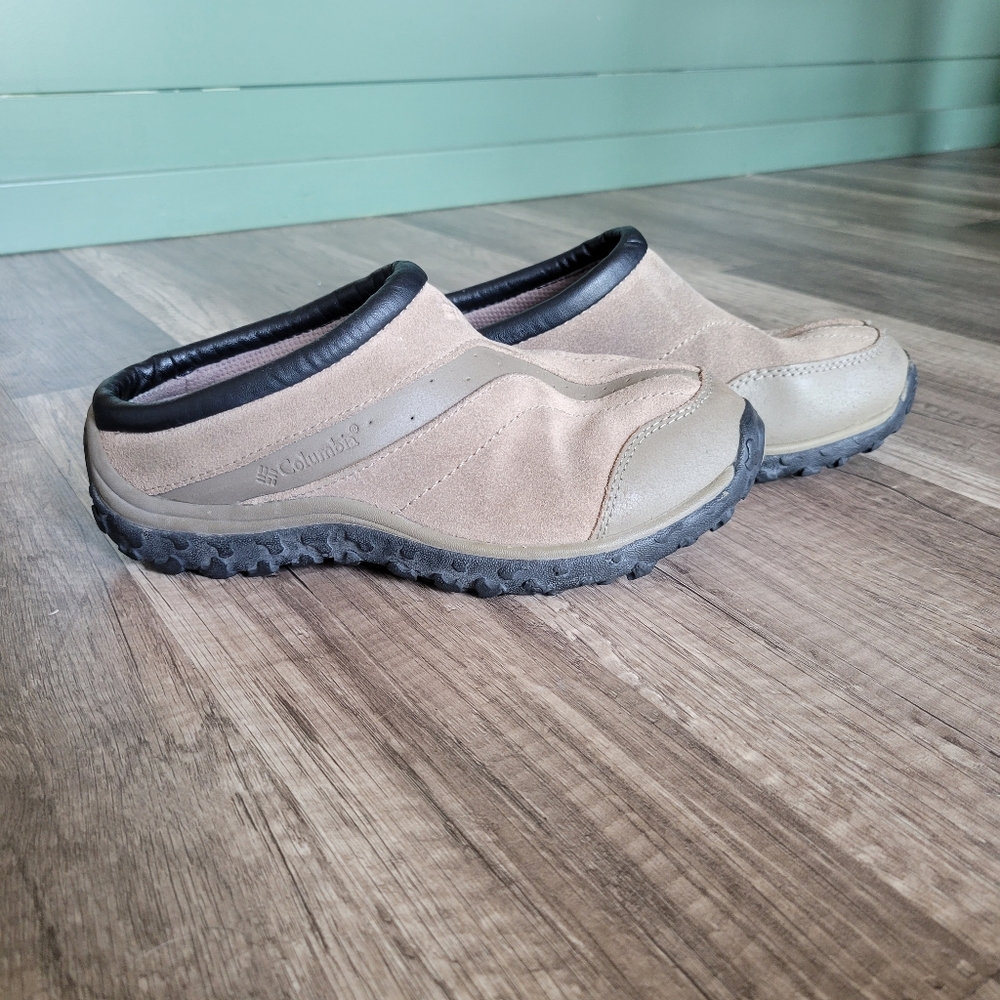 Columbia Bagby Taupe Clog Mule Slip On Hiking Trail Outdoor Shoes